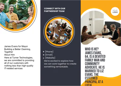 Free Partnership and Collaboration Pamphlet Template to Edit Online