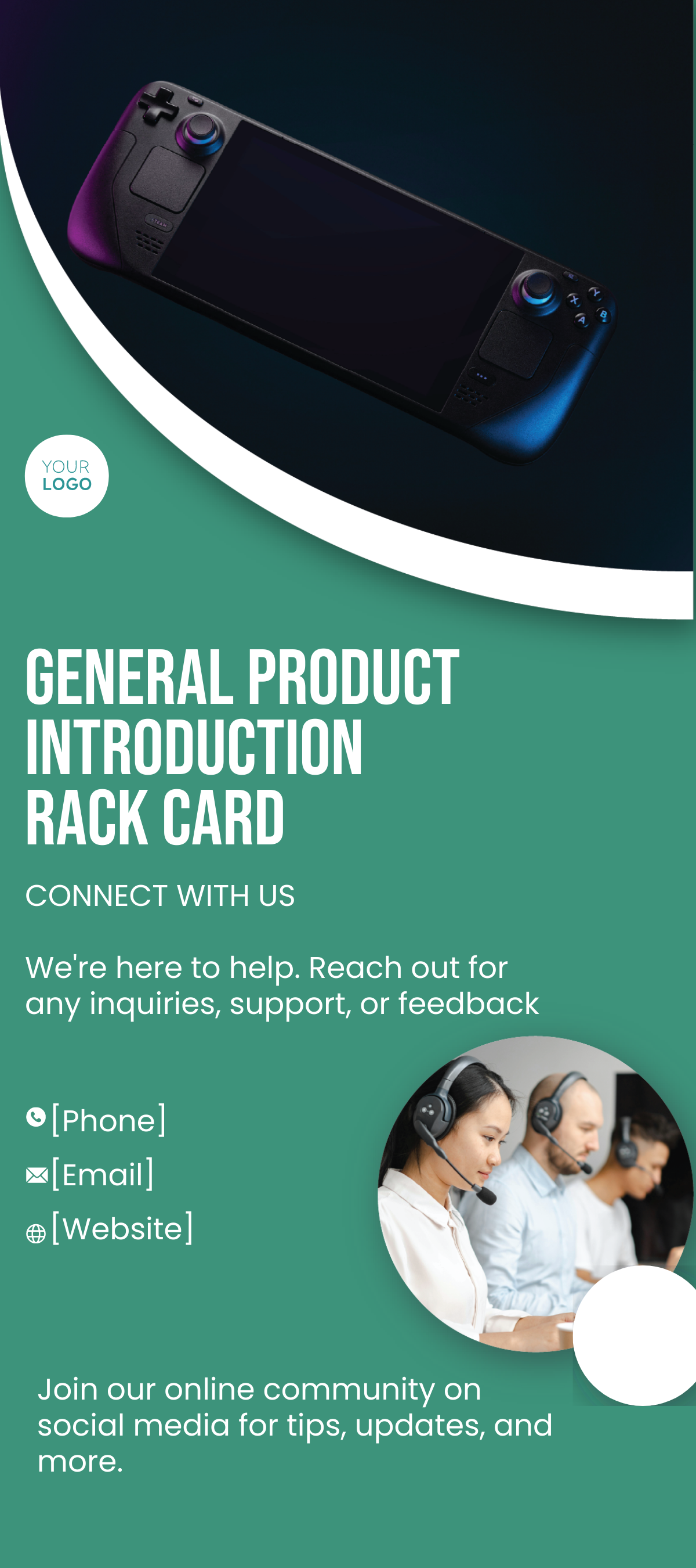 Free General Product Introduction Rack Card Template