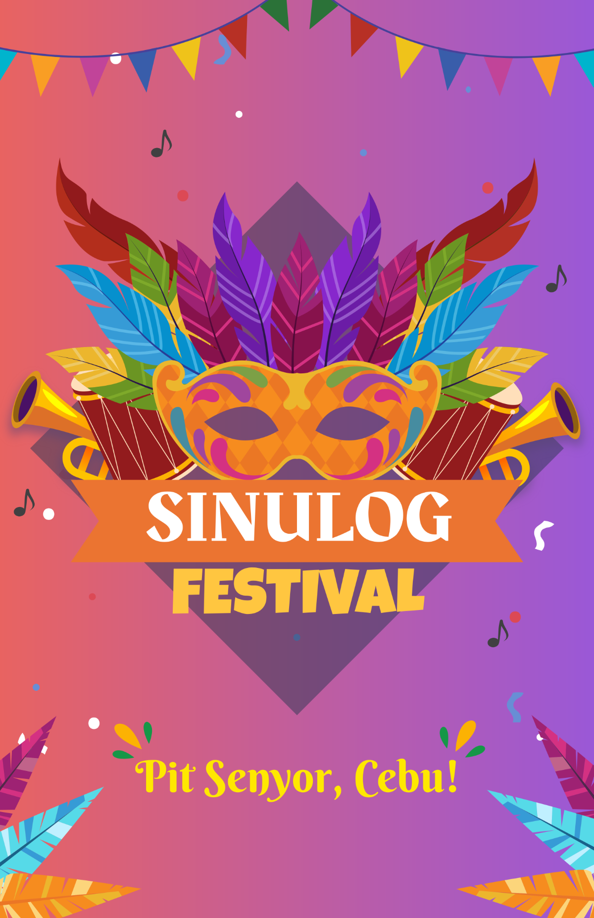 Free Cebu Sinulog Festival Poster Template