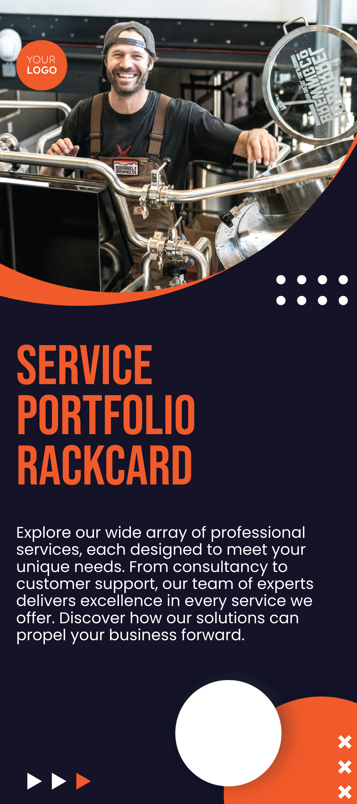 Free Service Portfolio Rack Card Template