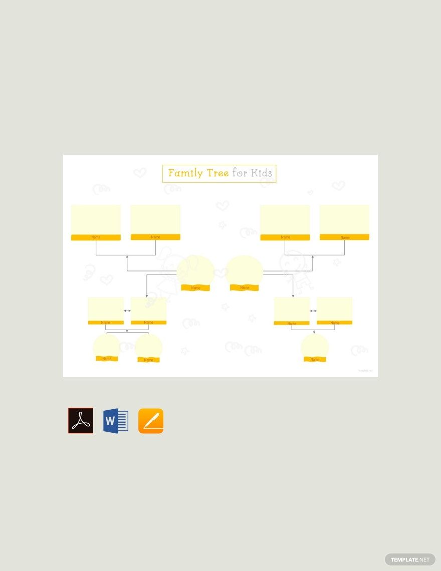 Family Tree Template for Kid's
