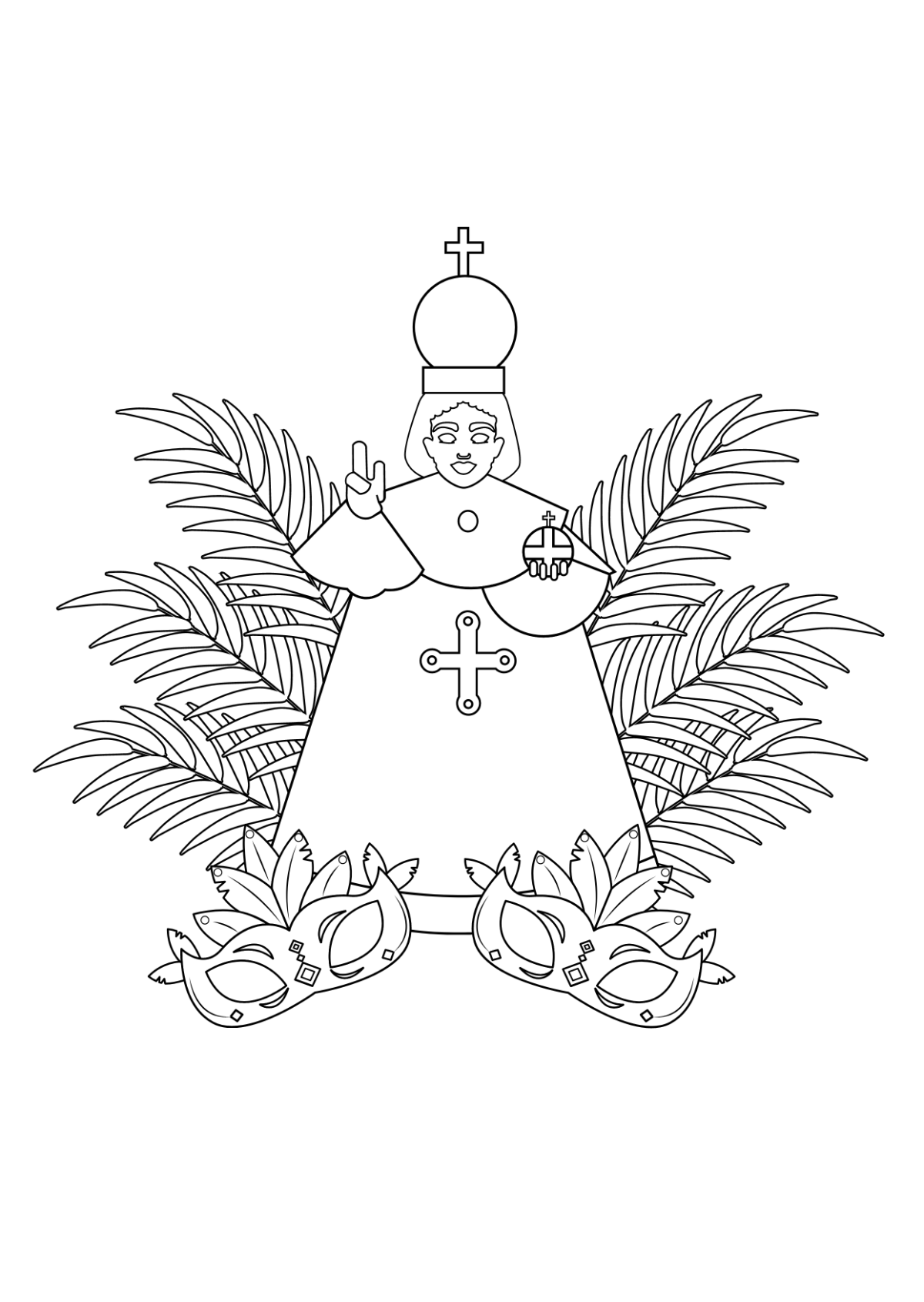Free Sinulog Festival Drawing Template