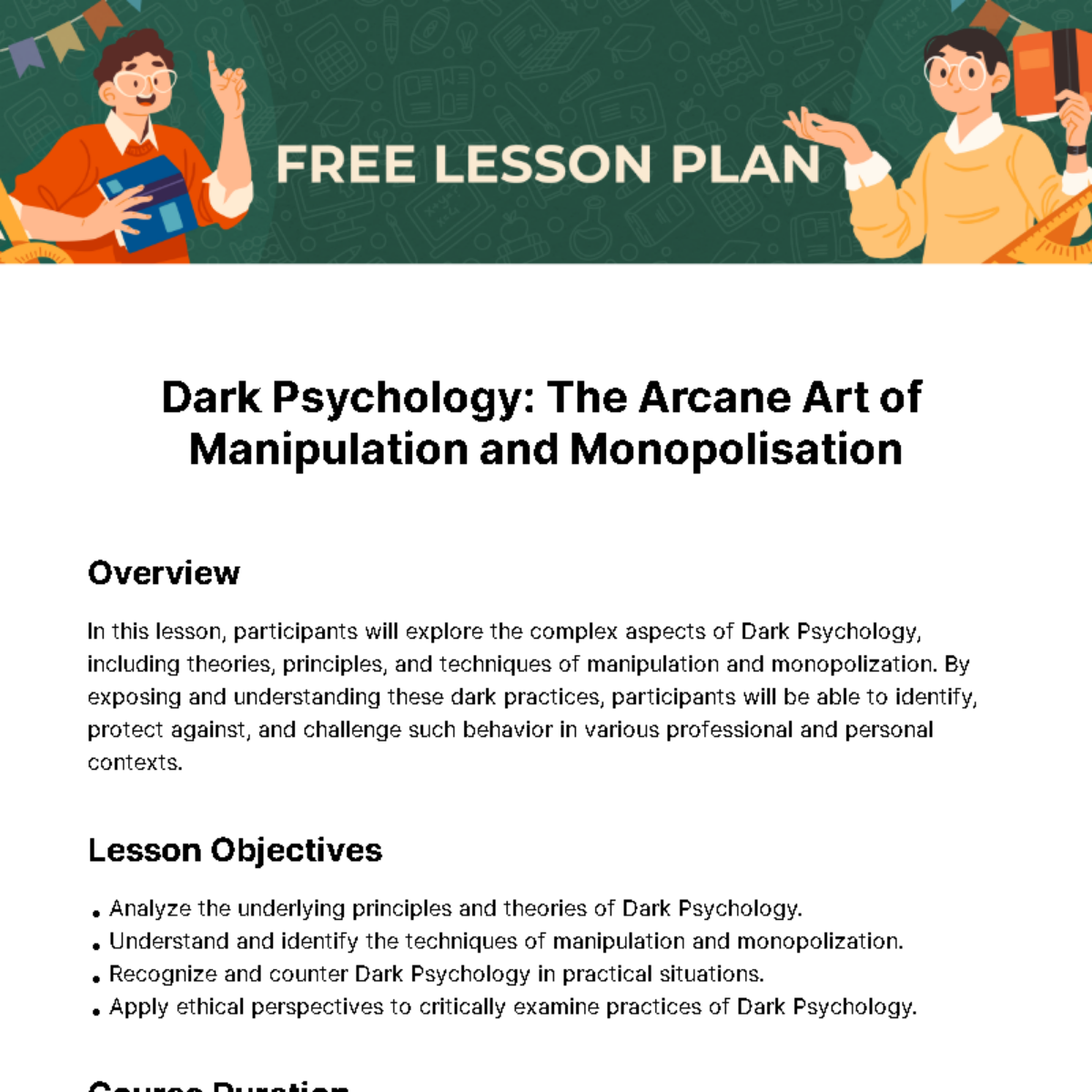 Free Lesson Plan Template