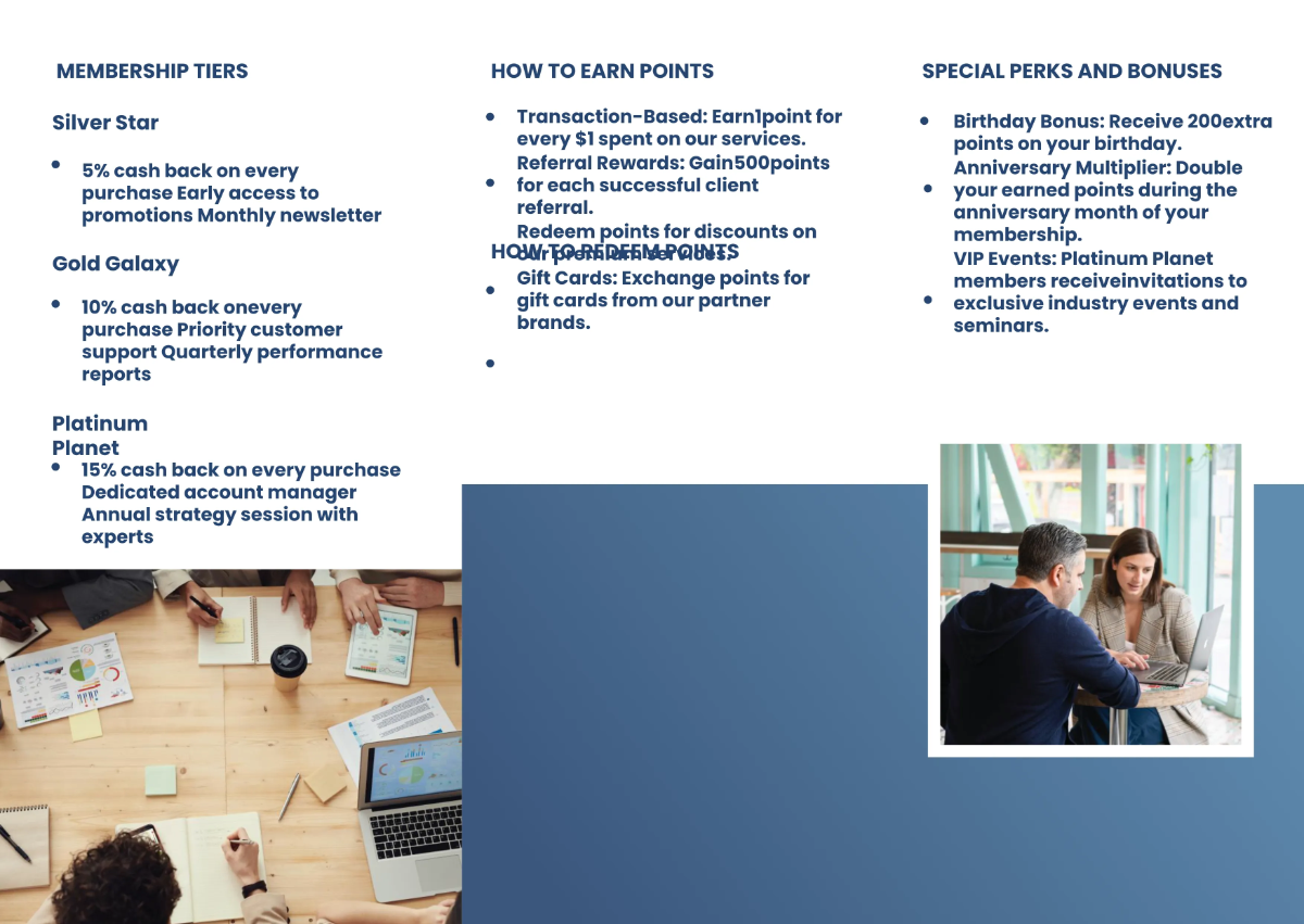 Free Marketing Loyalty Program Pamphlet Template to Edit Online