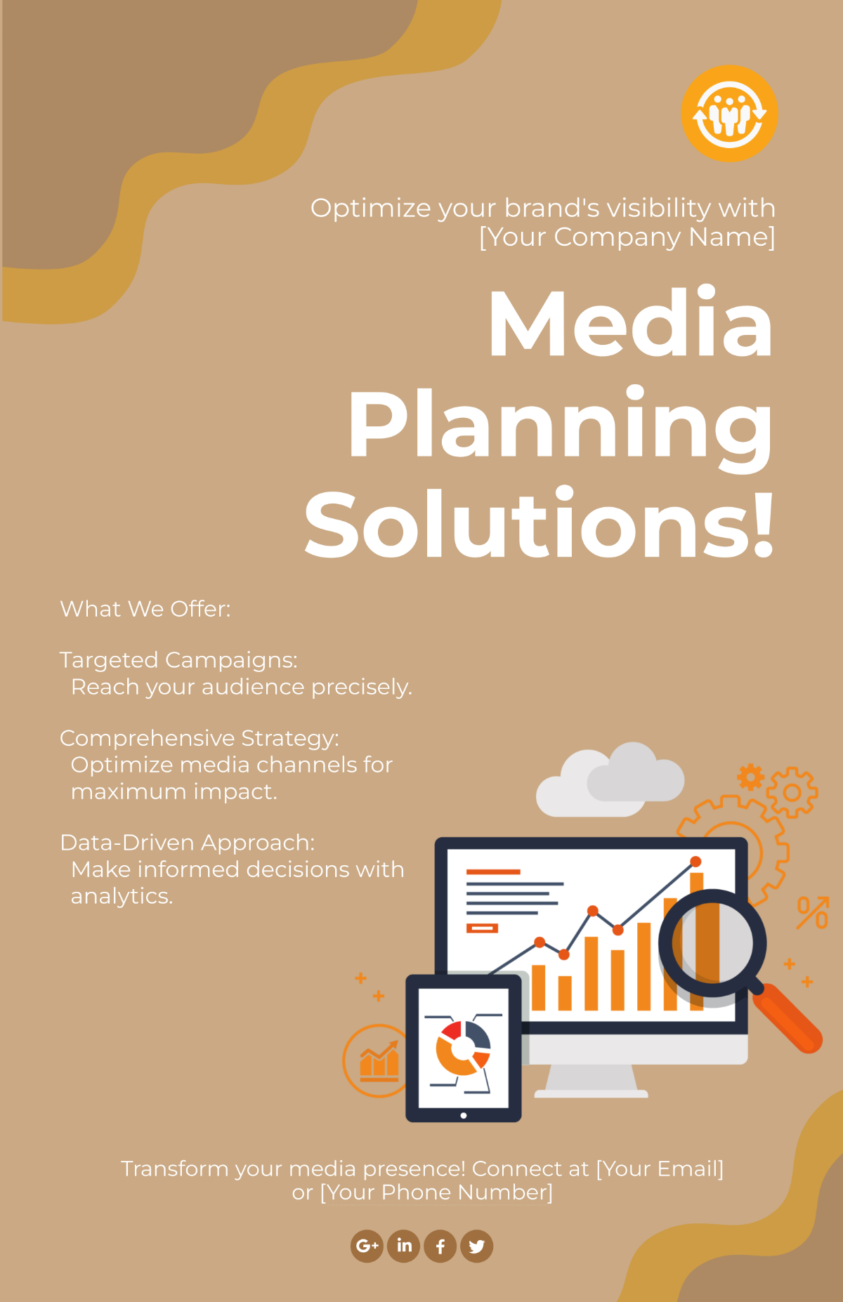 Media Planning Solutions Poster Template