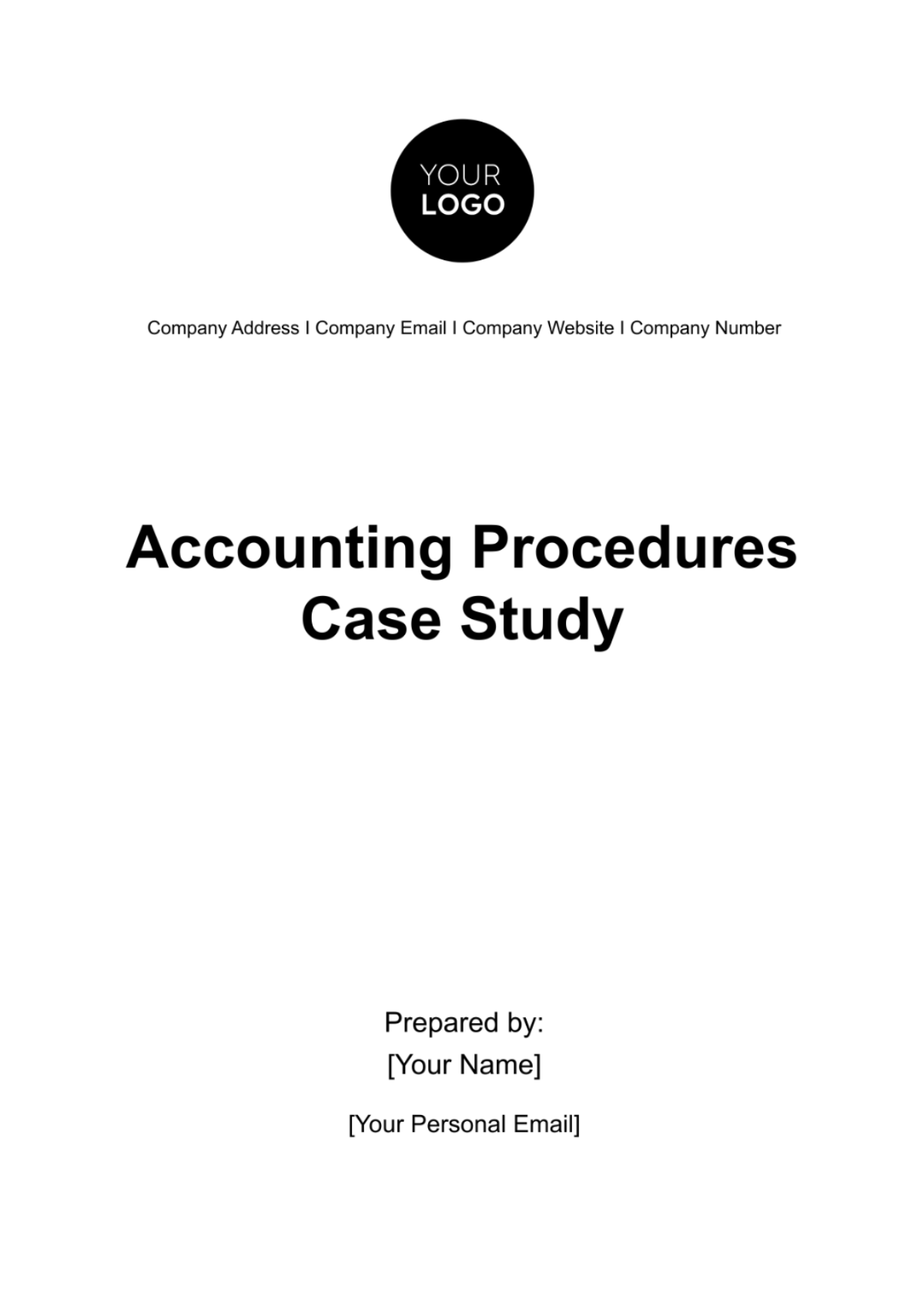 Accounting Procedures Case Study Template