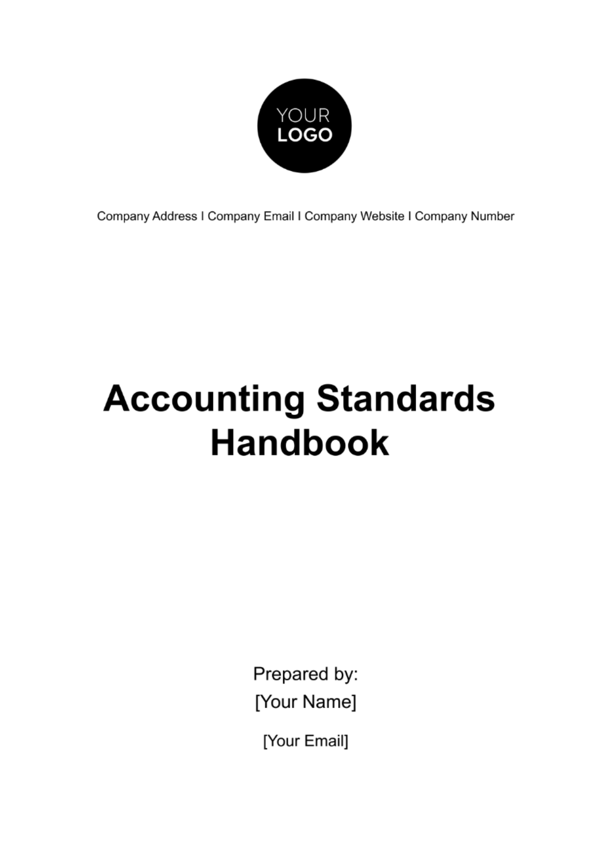 Accounting Standards Handbook Template