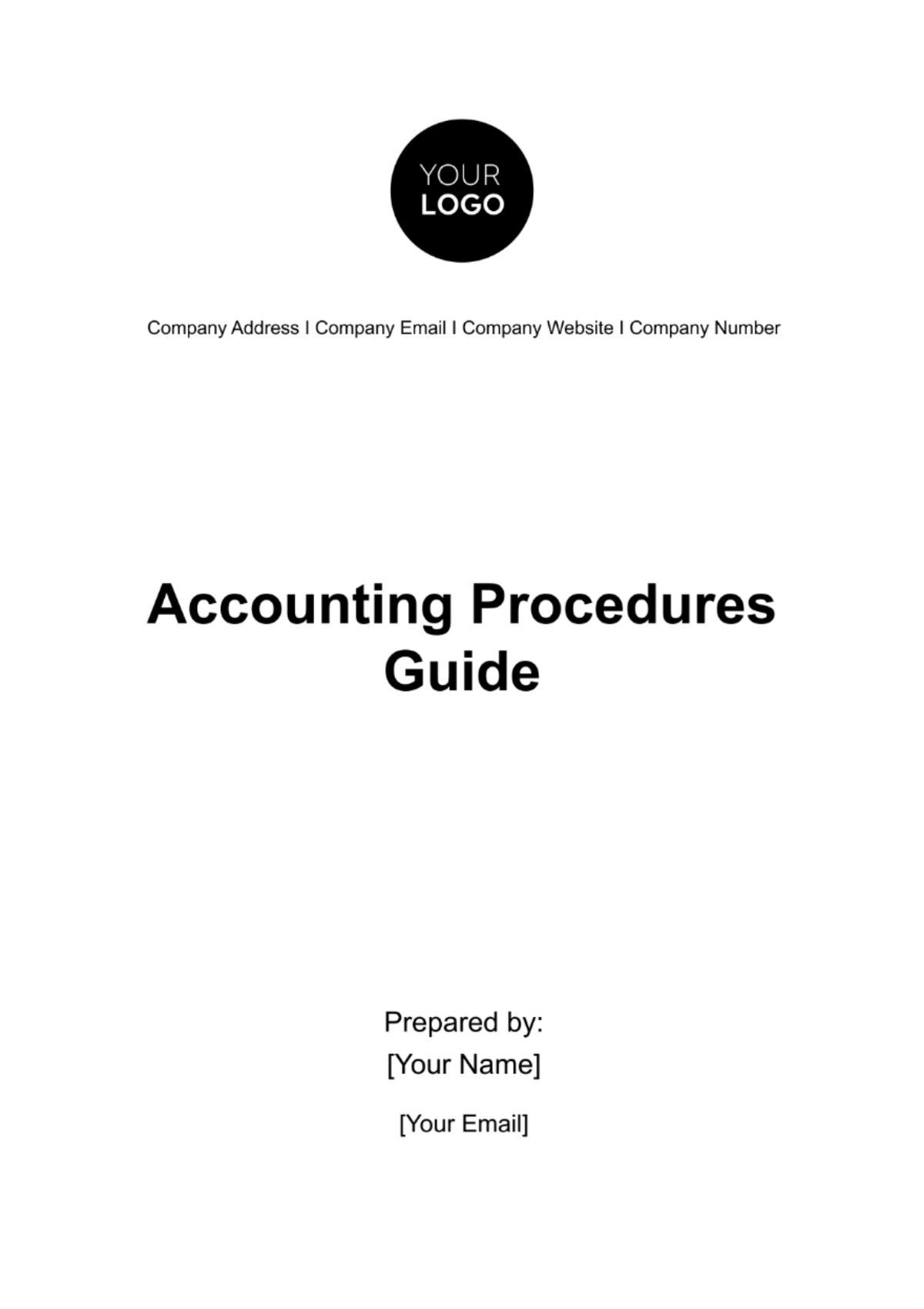 Accounting Procedures Guide Template