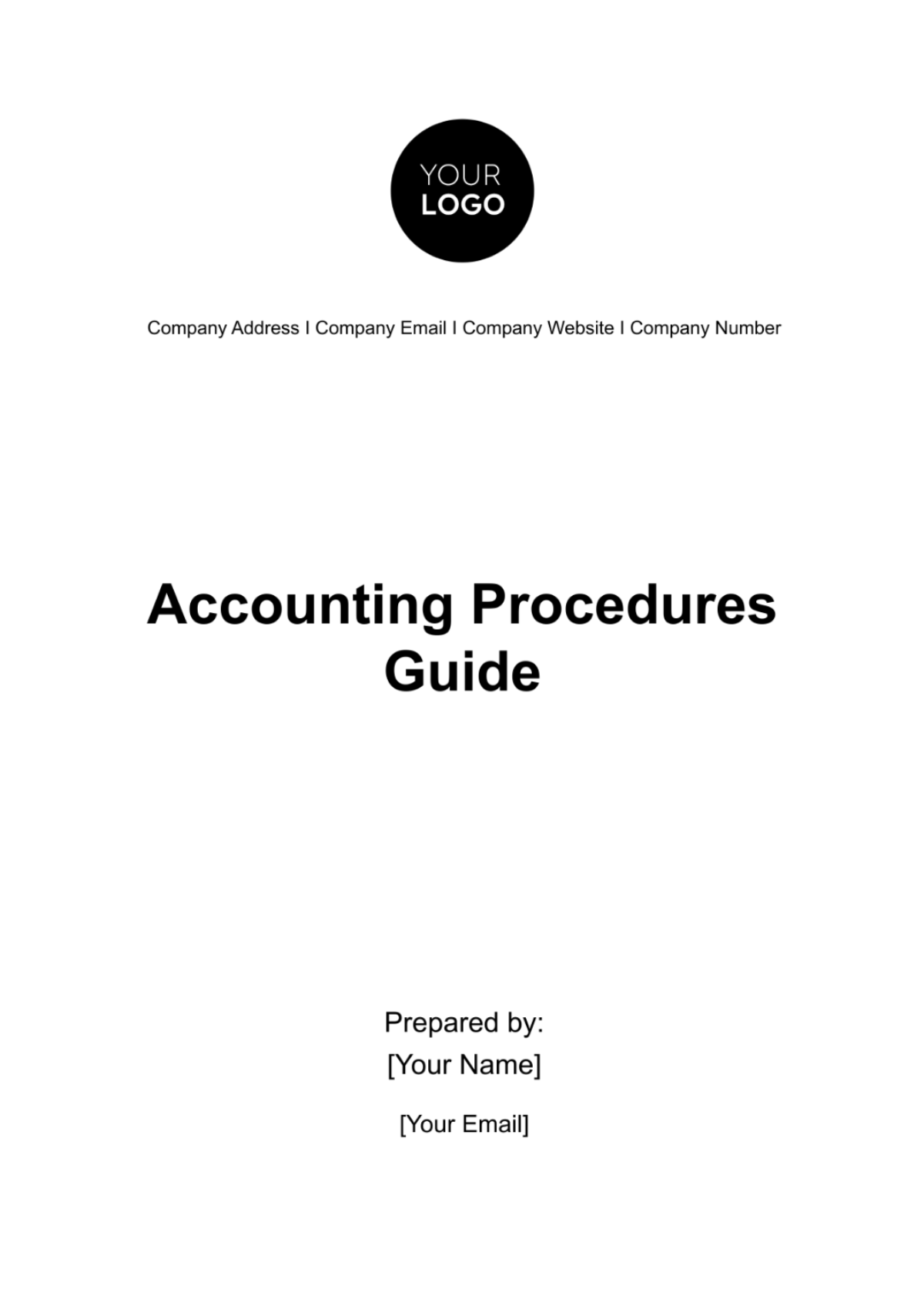 Accounting Procedures Guide Template - Edit Online & Download