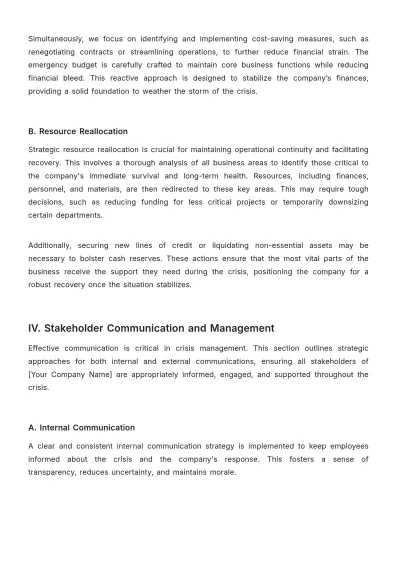 Free Finance Budget Crisis Management Protocol Template to Edit Online