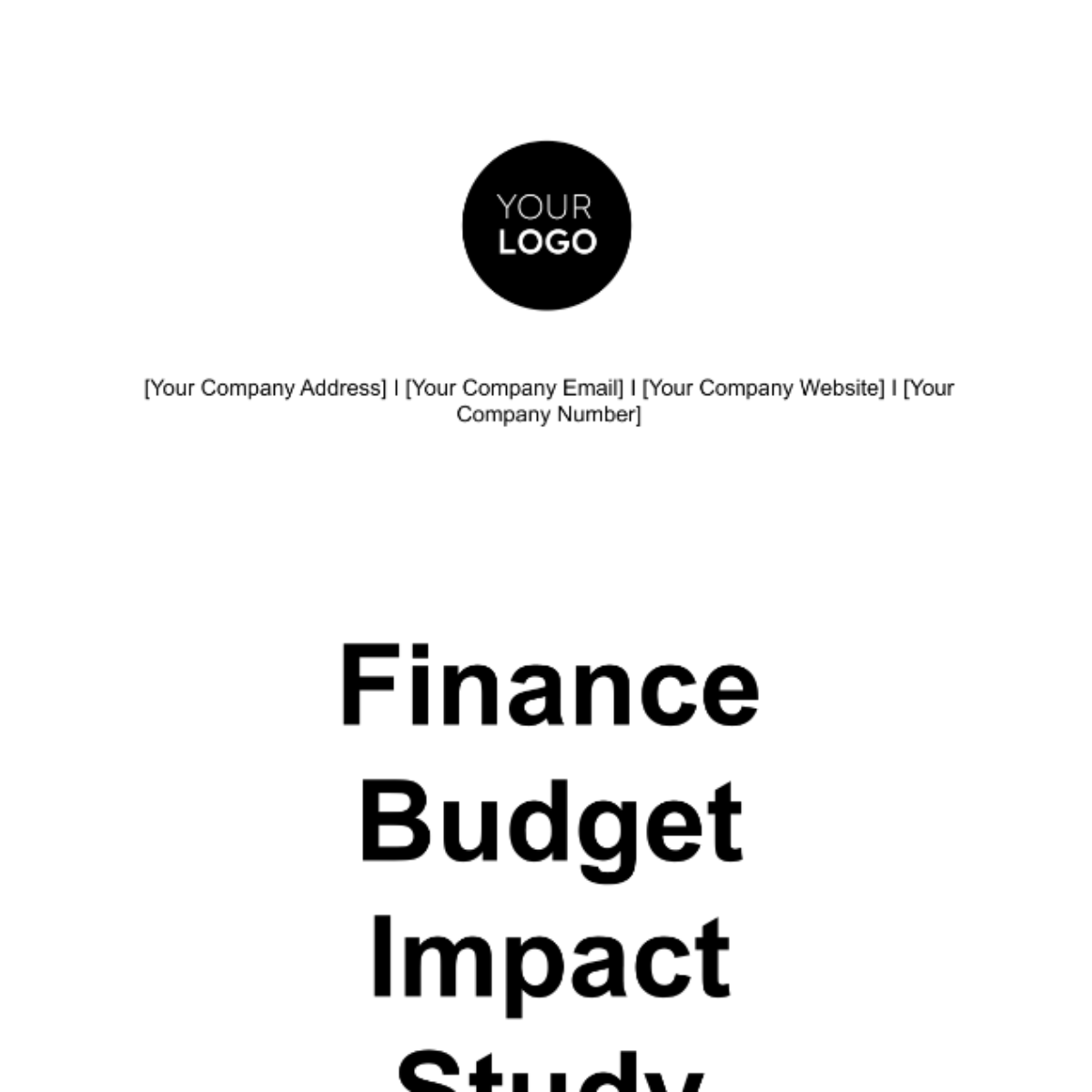 Finance Budget Impact Study Template