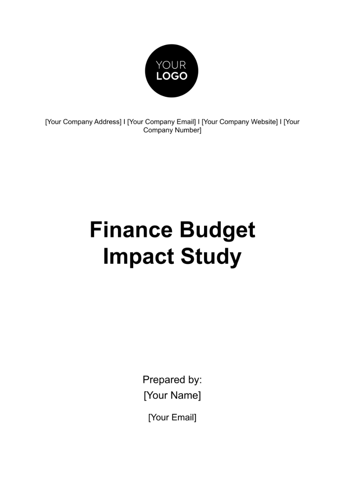 Finance Budget Impact Study Template