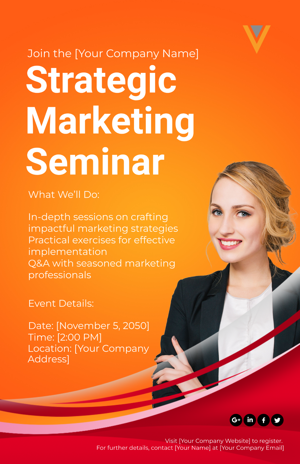 Marketing Seminar Poster Template