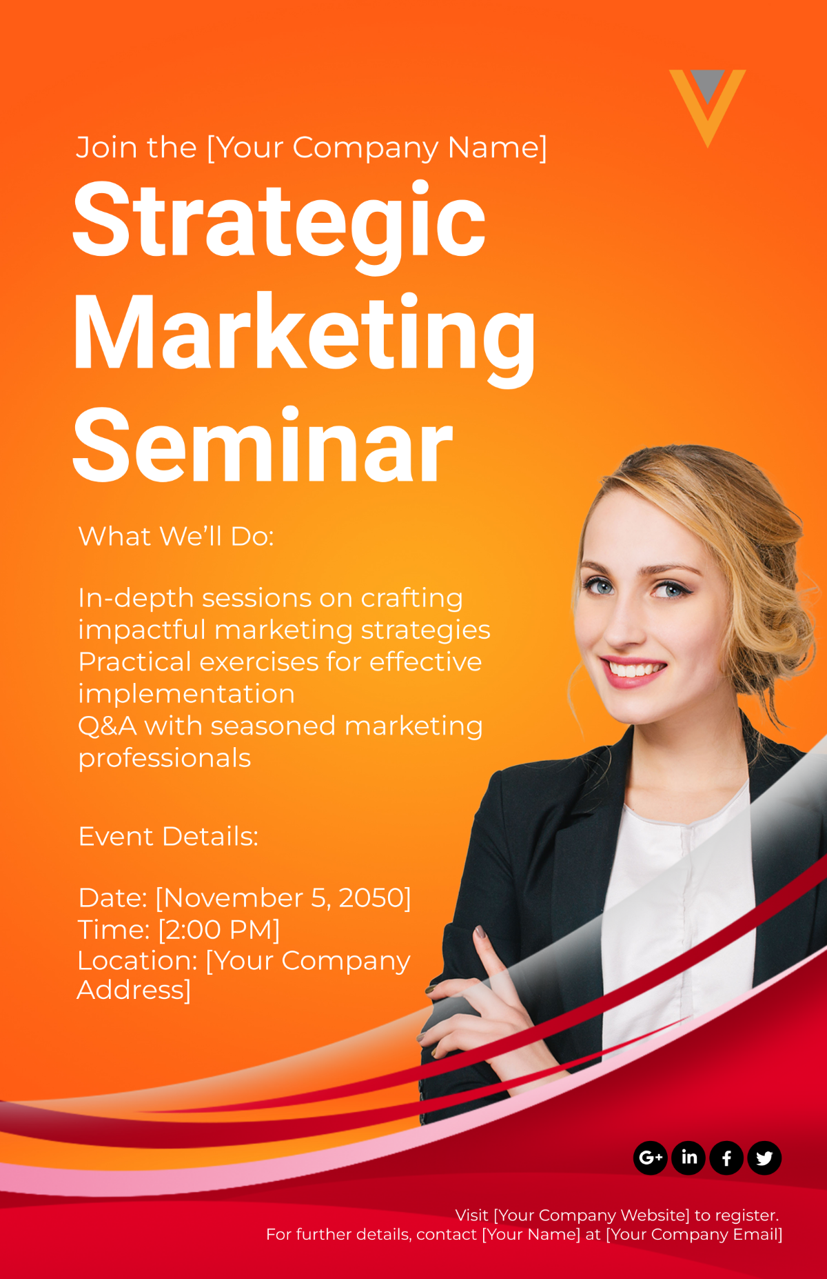 Free Marketing Seminar Poster Template Edit Online Download 