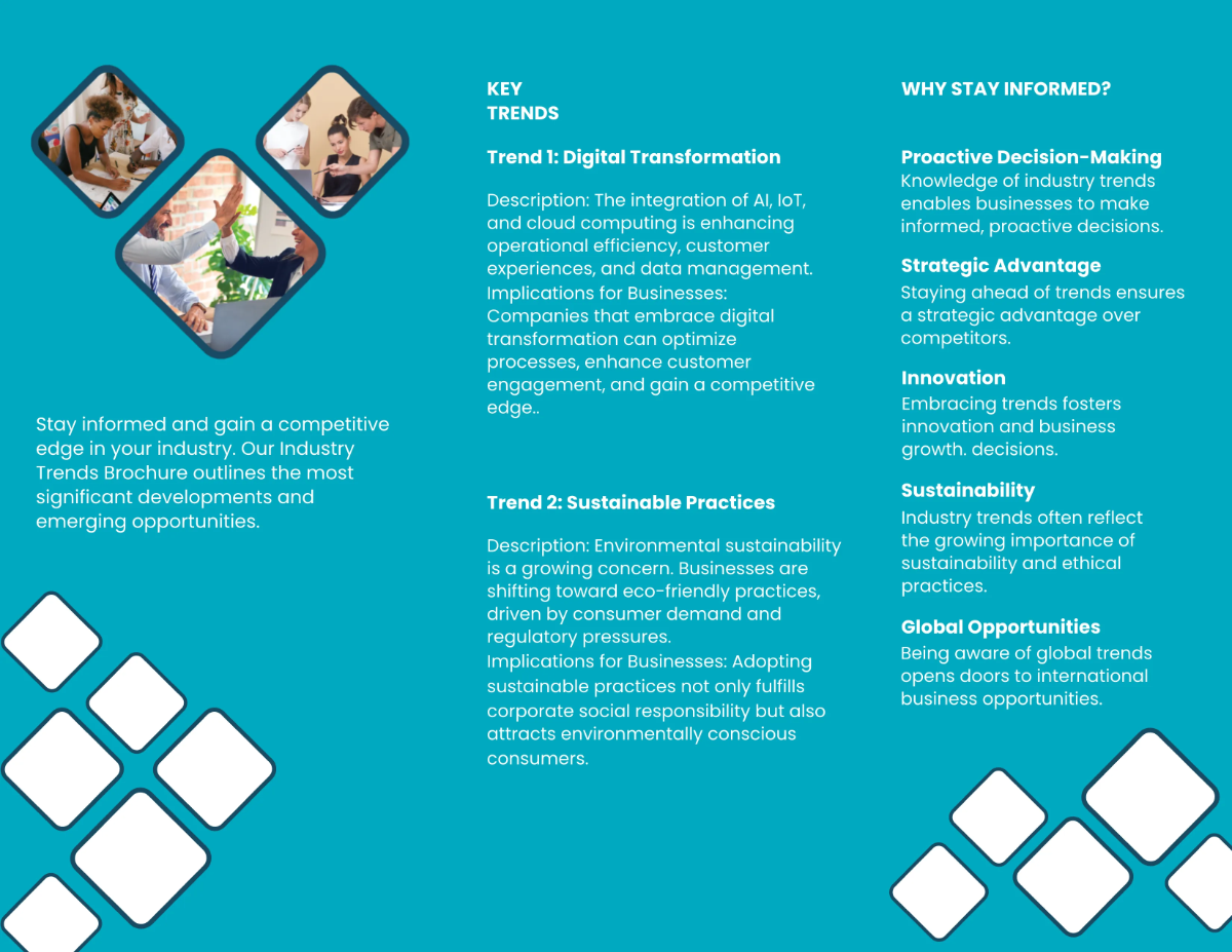 Free Marketing Industry Trends Brochure Template to Edit Online