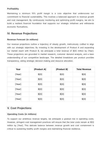Free Long-Term Finance Budget Planning Template to Edit Online