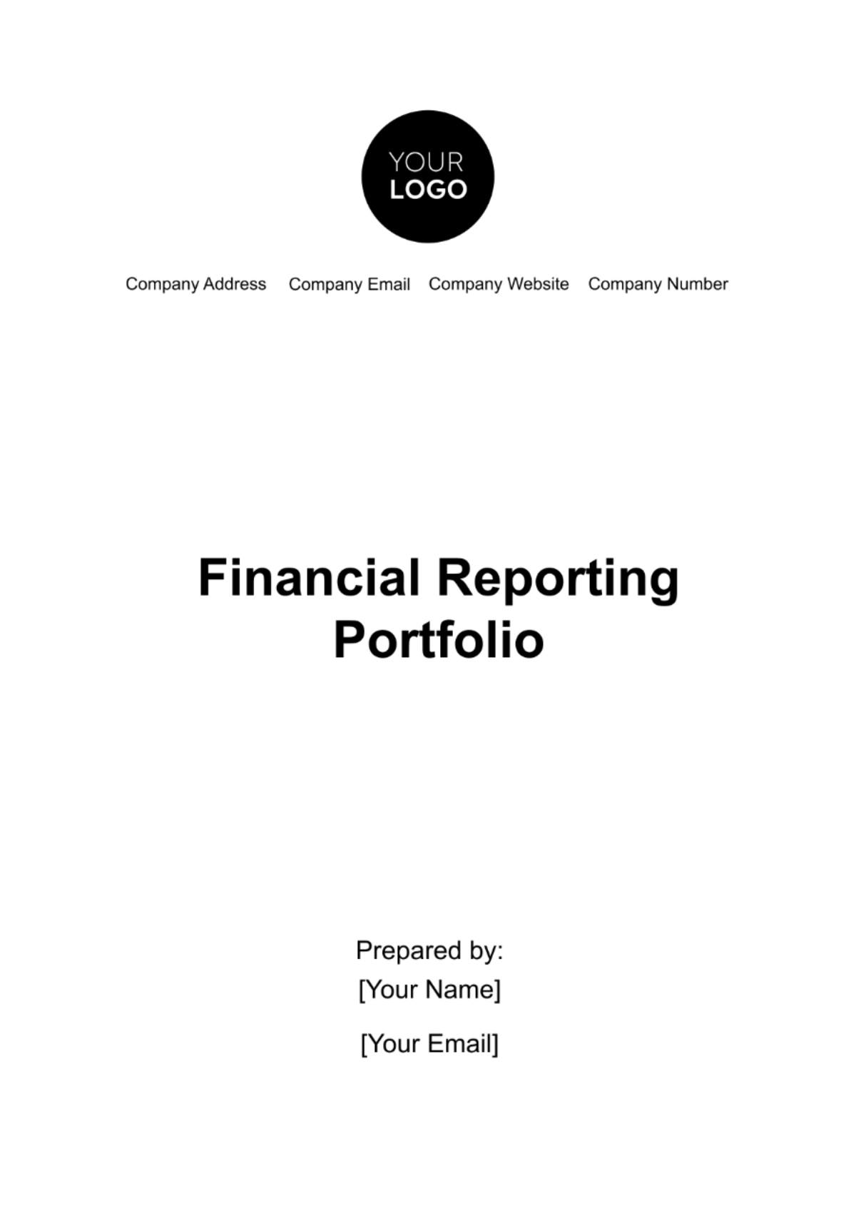 Financial Reporting Portfolio Template