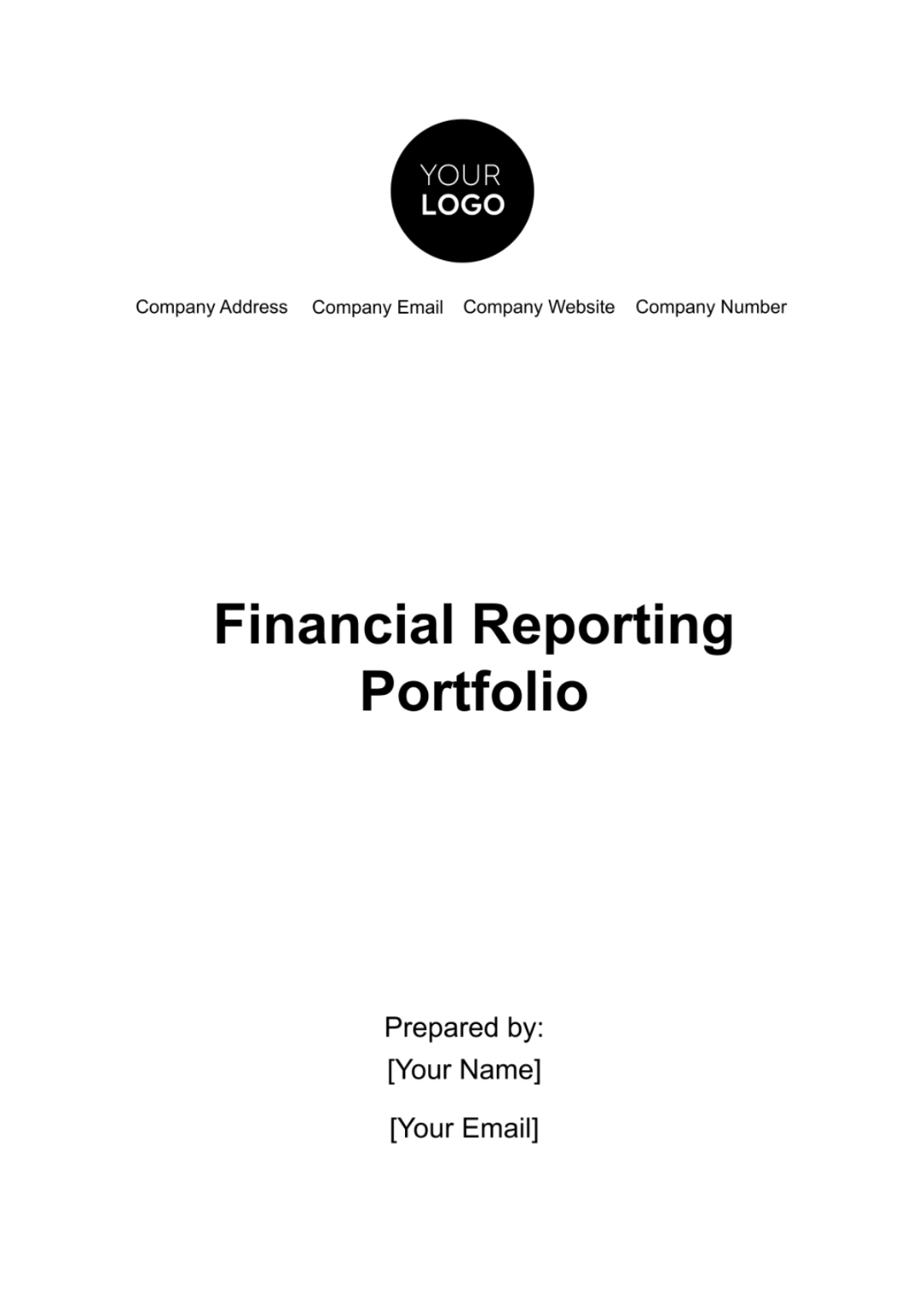 Financial Reporting Portfolio Template