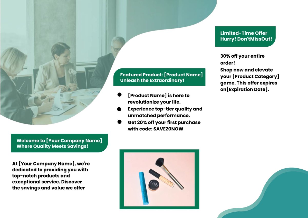Free Marketing Promotional Offers Pamphlet Template to Edit Online