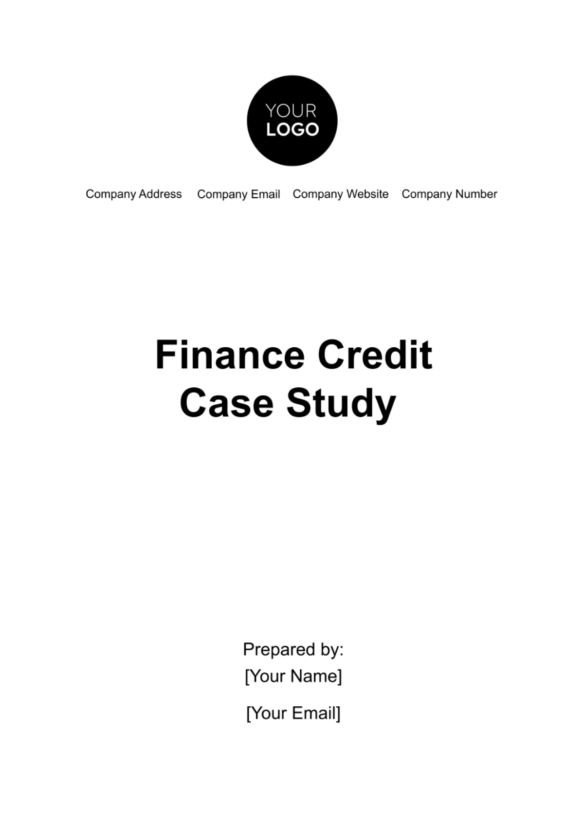 Free Finance Credit Case Study Template