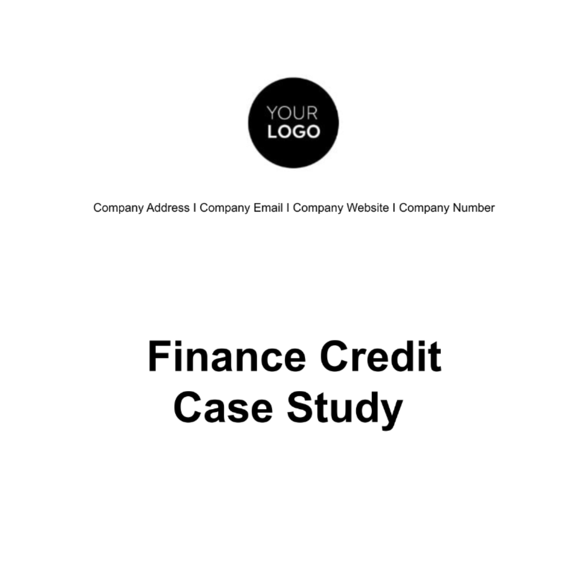 Finance Credit Case Study Template