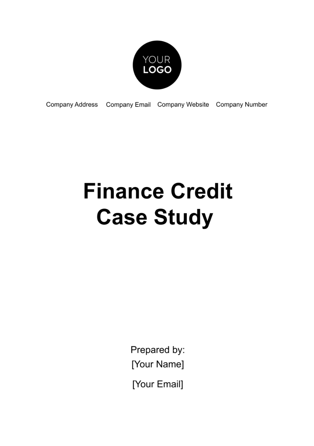 Finance Credit Case Study Template