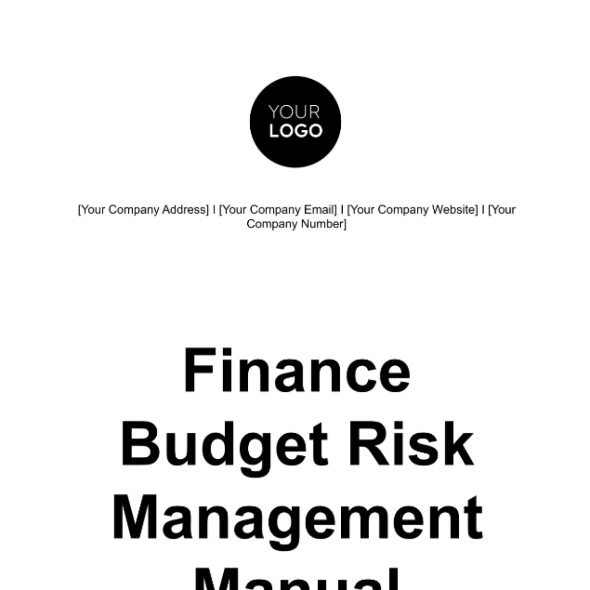 Finance Budget Risk Management Manual Template