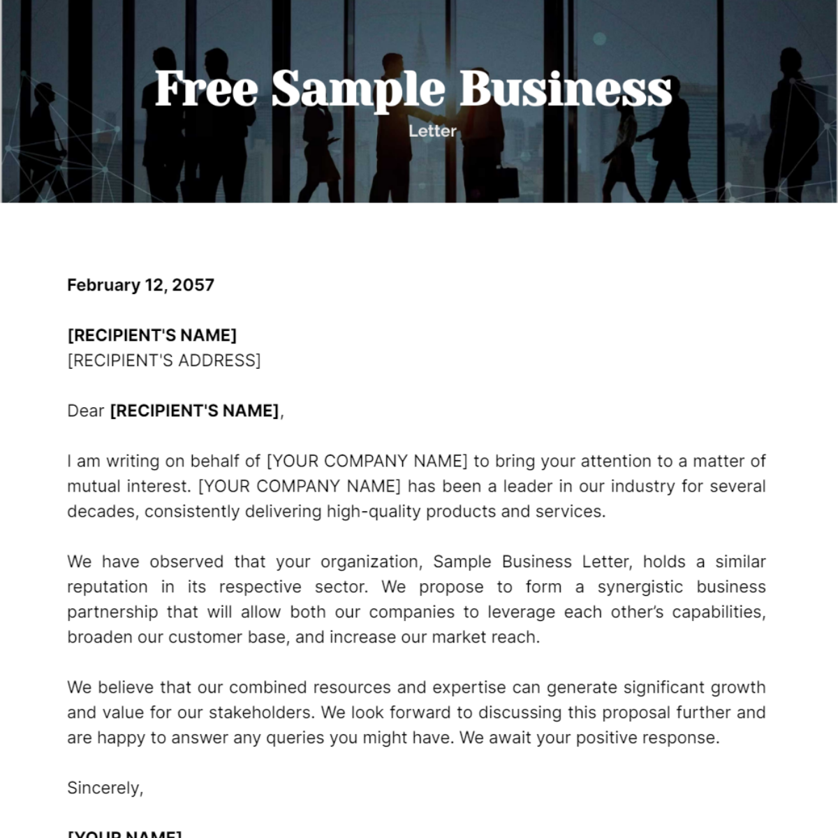 Sample Business Letter Template