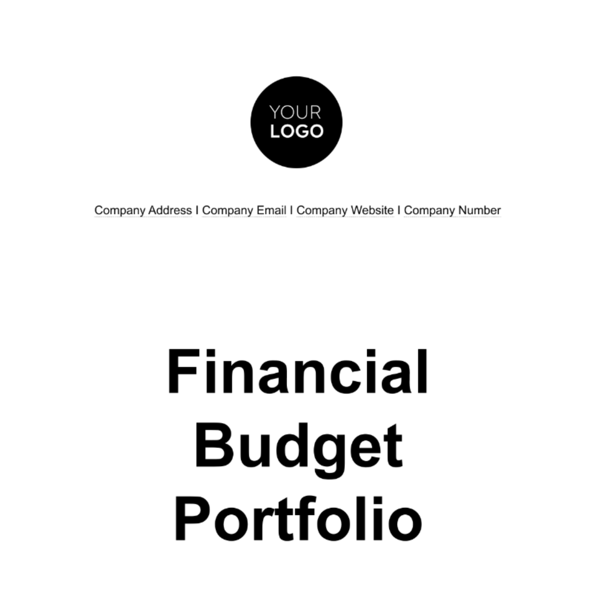 Financial Budget Portfolio Template