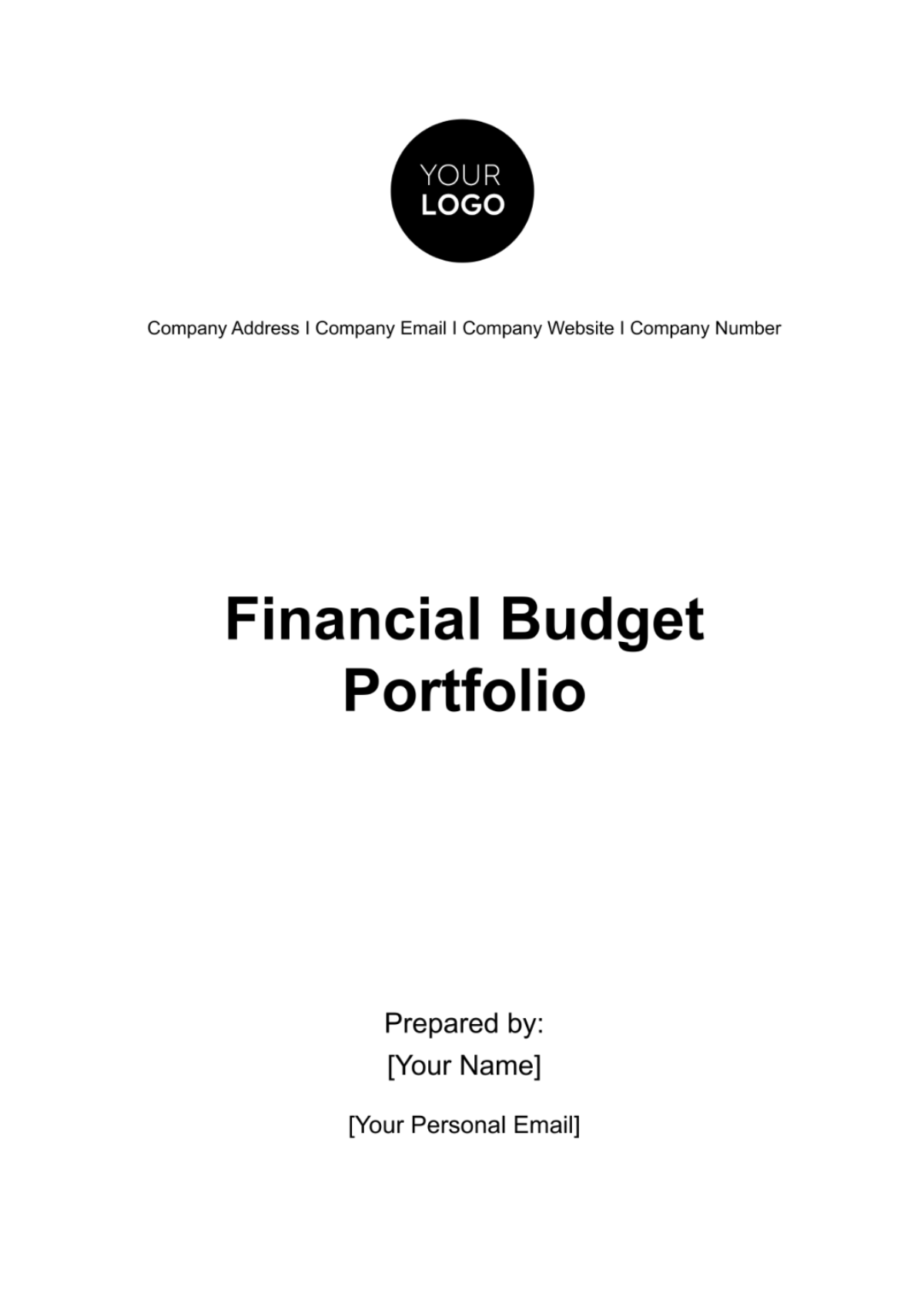 Financial Budget Portfolio Template