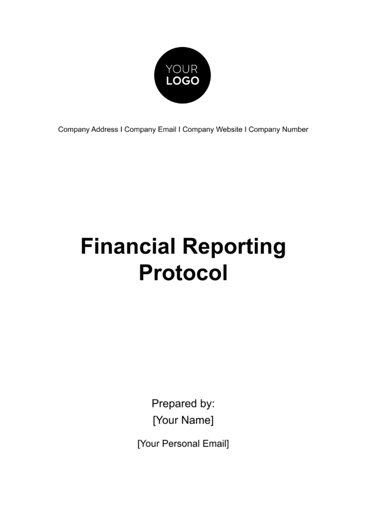 Financial Reporting Protocol Template