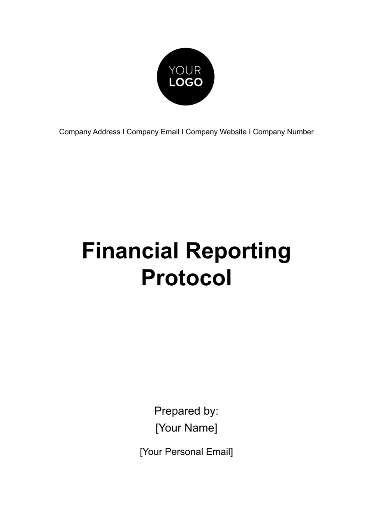 Financial Reporting Protocol Template