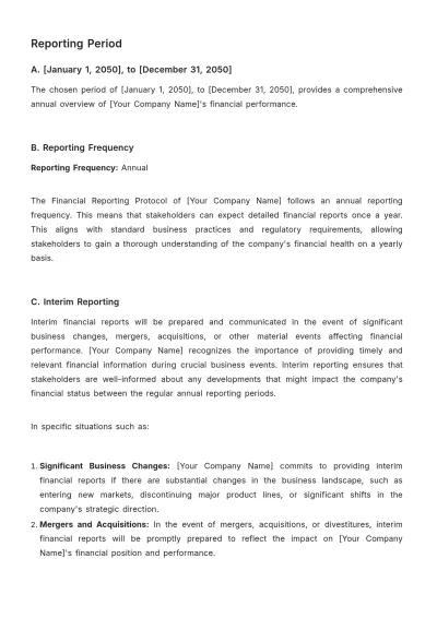 Free Financial Reporting Protocol Template to Edit Online