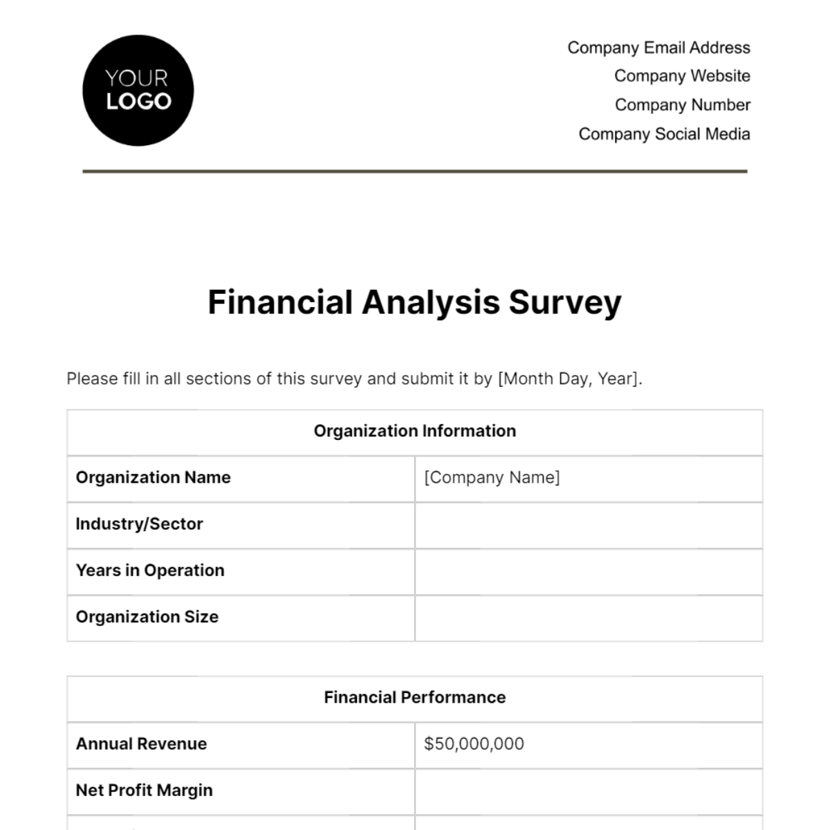 financial-analysis-survey-template-edit-online-download-example