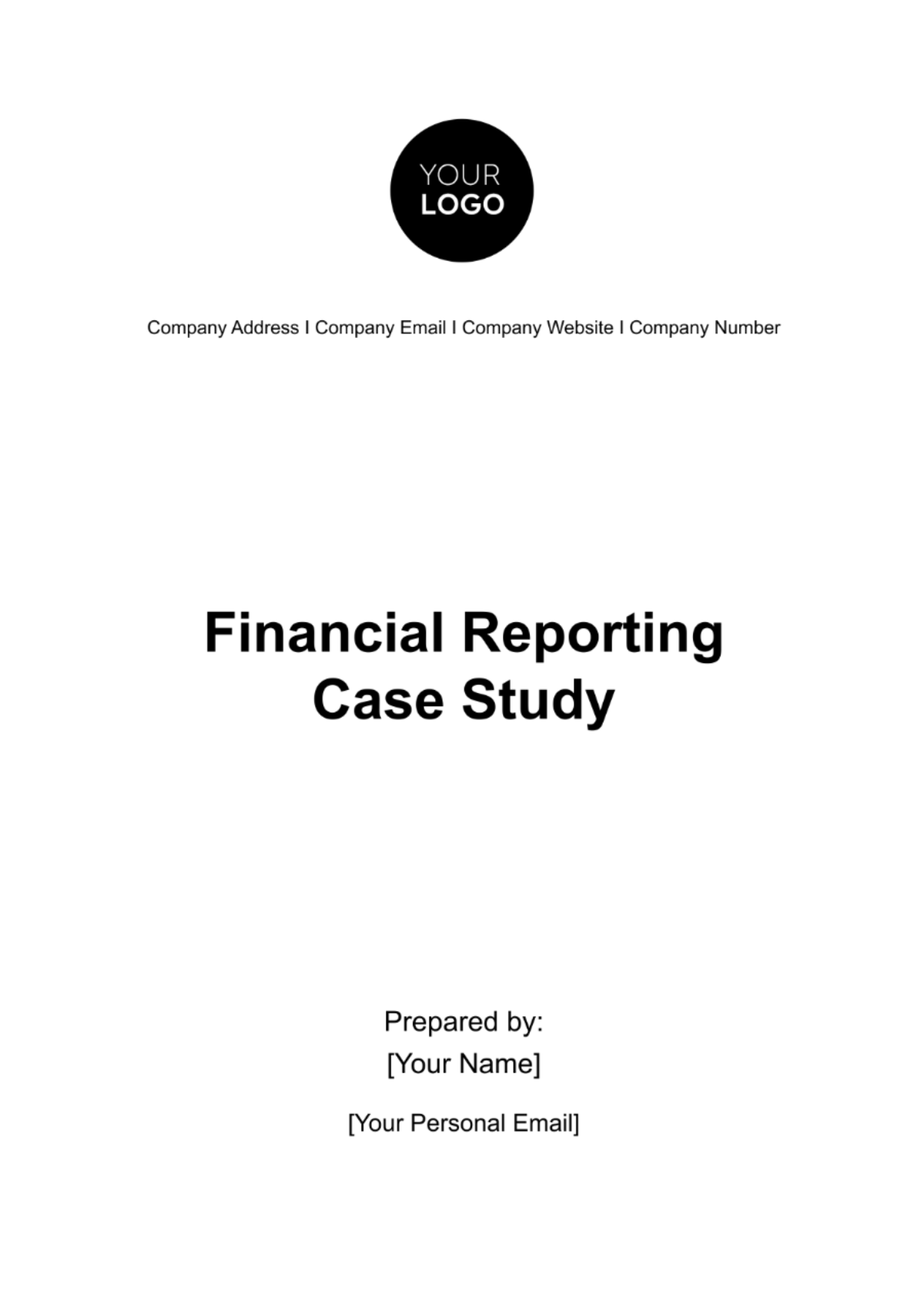 Financial Reporting Case Study Template
