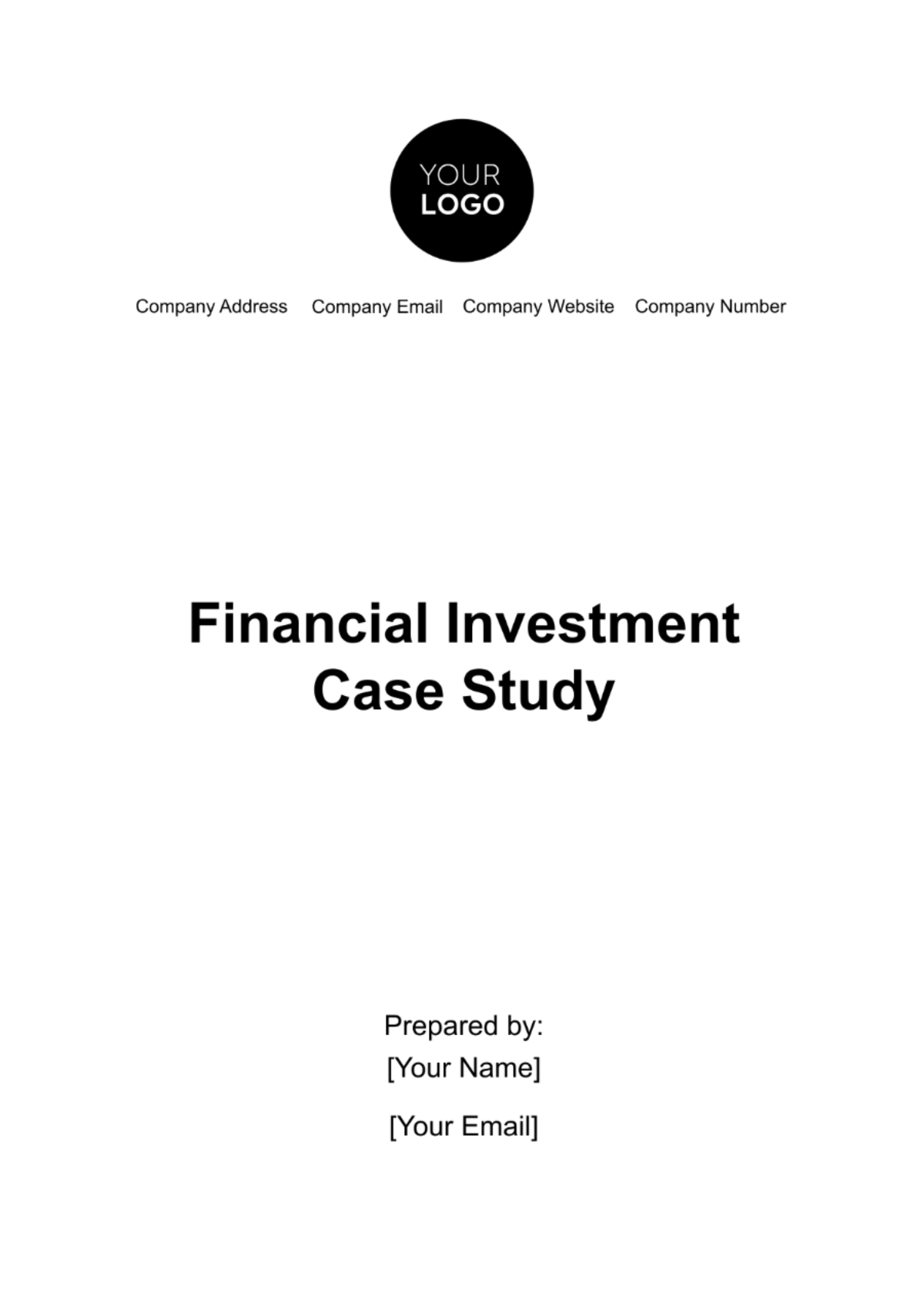 Financial Investment Case Study Template