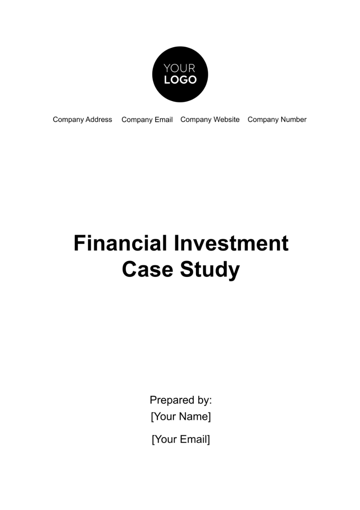 Financial Investment Case Study Template