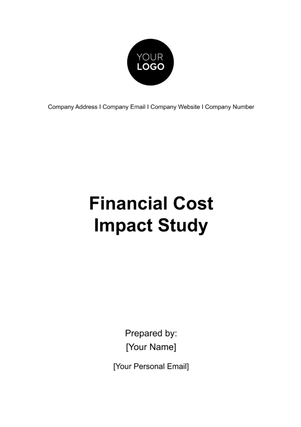 Free Financial Cost Impact Study Template
