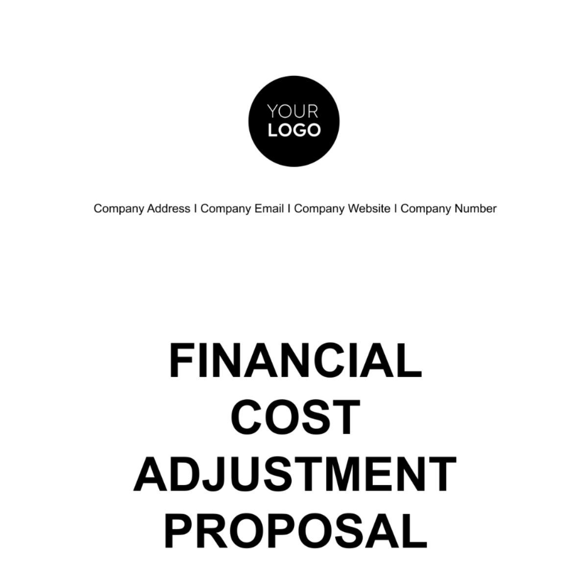 Financial Cost Adjustment Proposal Template - Edit Online & Download ...