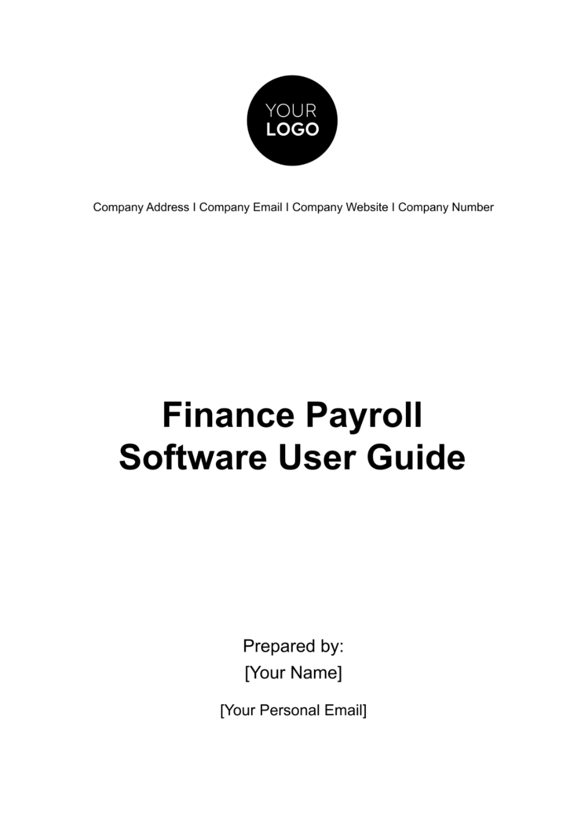 Free Finance Payroll Software User Guide Template