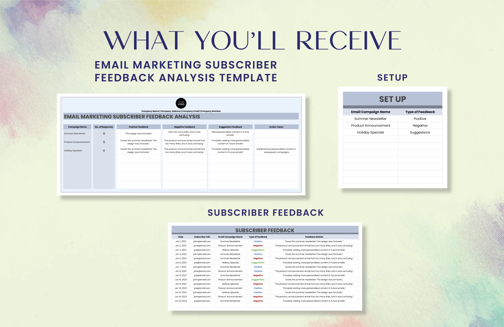 Email Marketing Subscriber Feedback Analysis Template