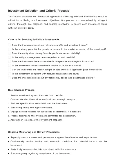 Free Financial Investment Protocol Template to Edit Online