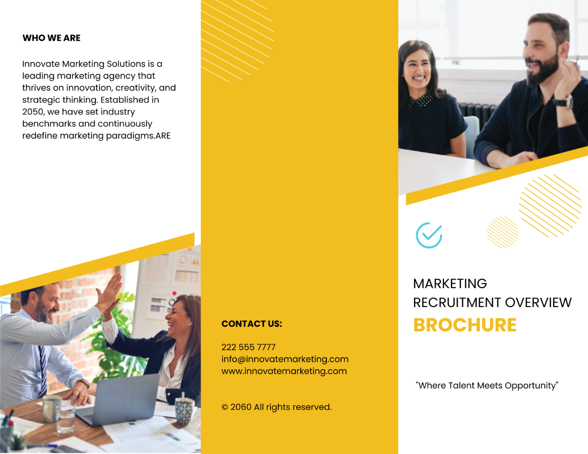 Marketing Recruitment Overview Brochure Template - Edit Online & Download