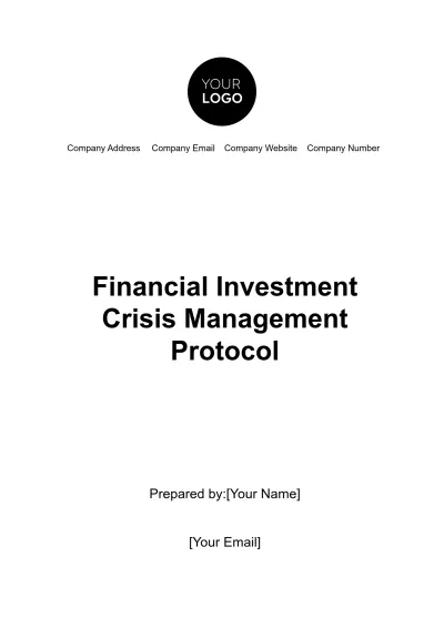 Free Financial Investment Crisis Management Protocol Template to Edit Online