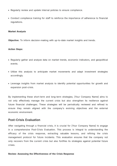Free Financial Investment Crisis Management Protocol Template to Edit Online