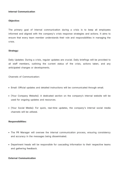 Free Financial Investment Crisis Management Protocol Template to Edit Online
