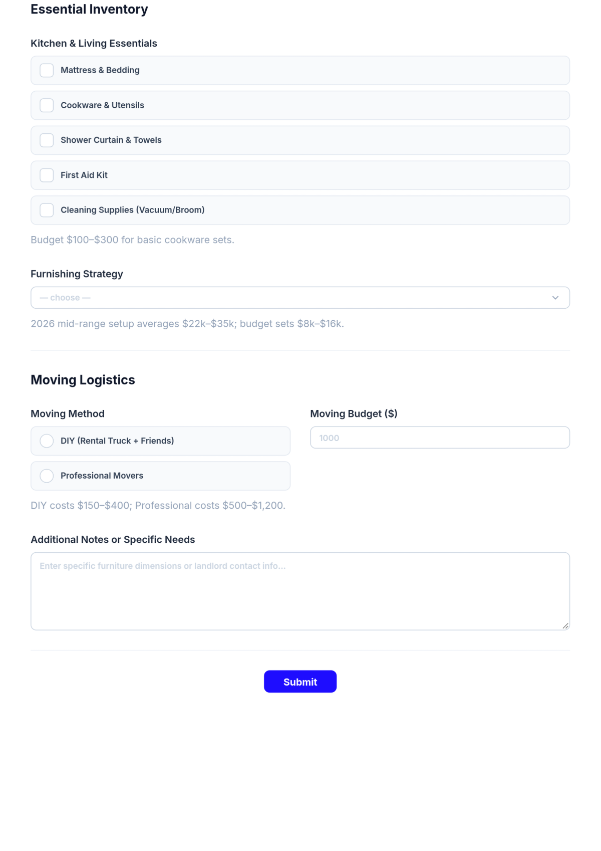 Free First Apartment Checklist Template & AI Maker Free First Apartment Checklist Template & AI Maker