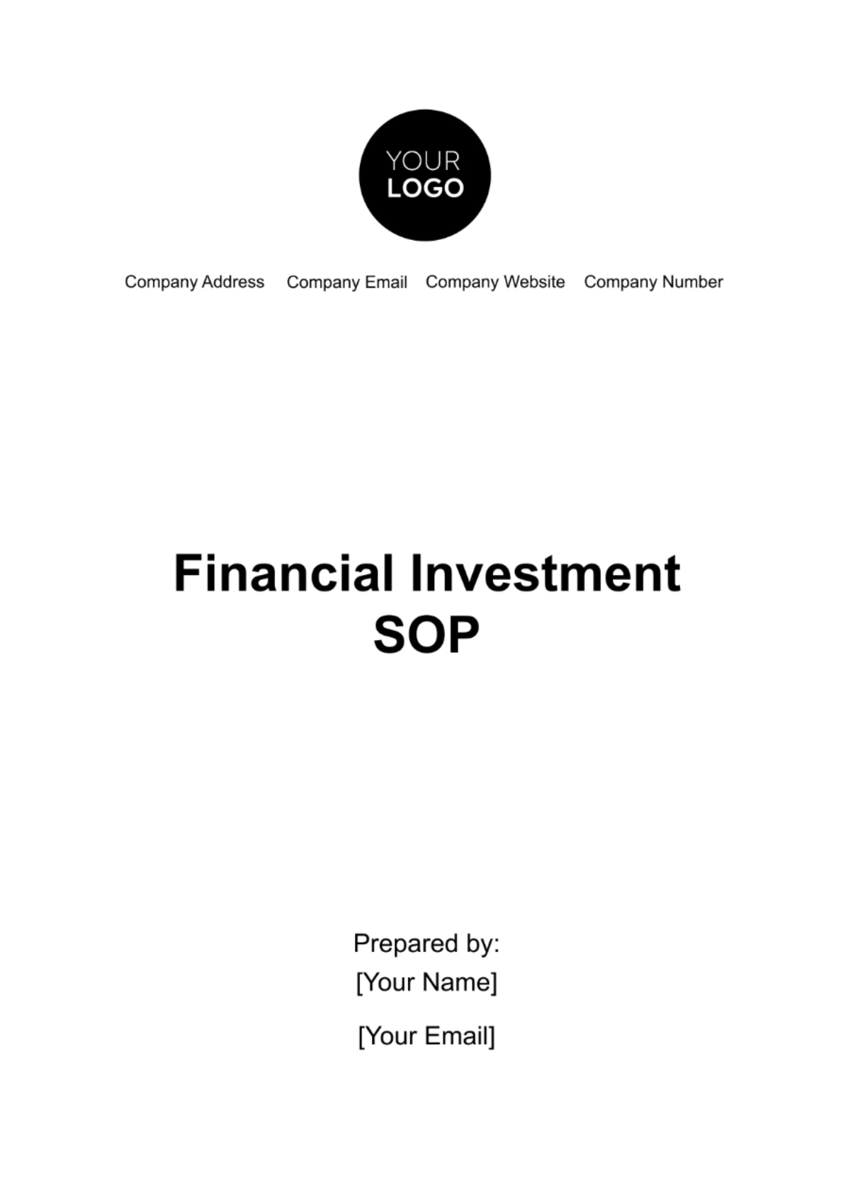 Financial Investment SOP Template