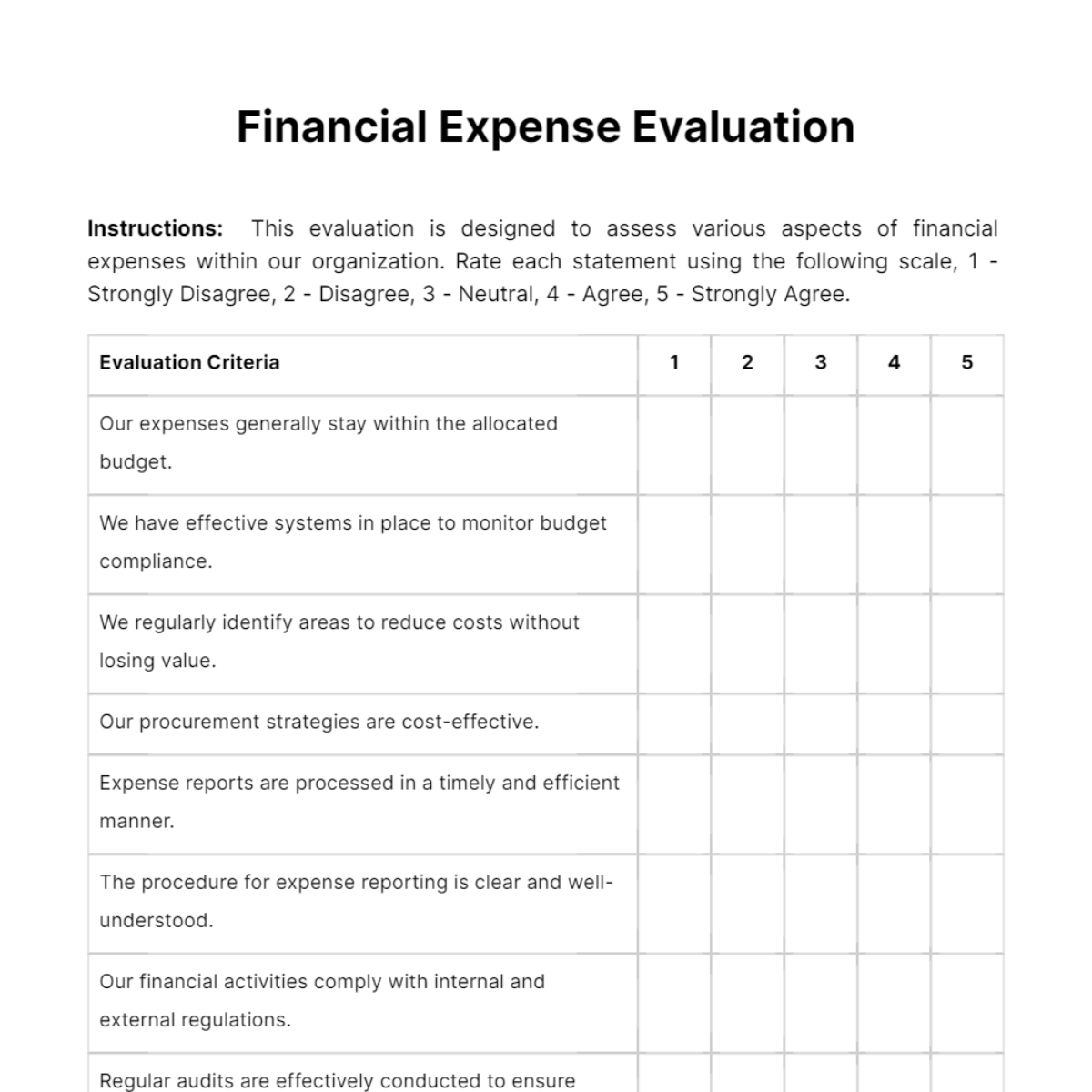 financial-expense-evaluation-template-edit-online-download-example