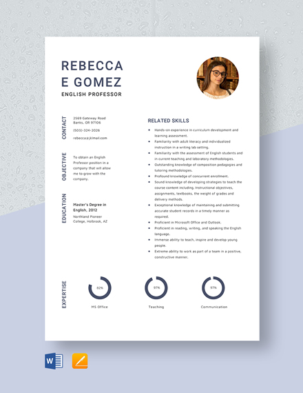 FREE Professor Resume Word - Template Download | Template.net